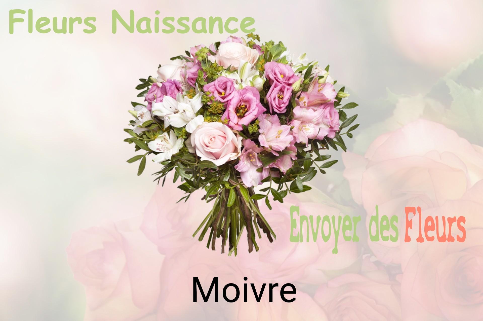 Bouquet de fleurs de naissance livré à Moivre
