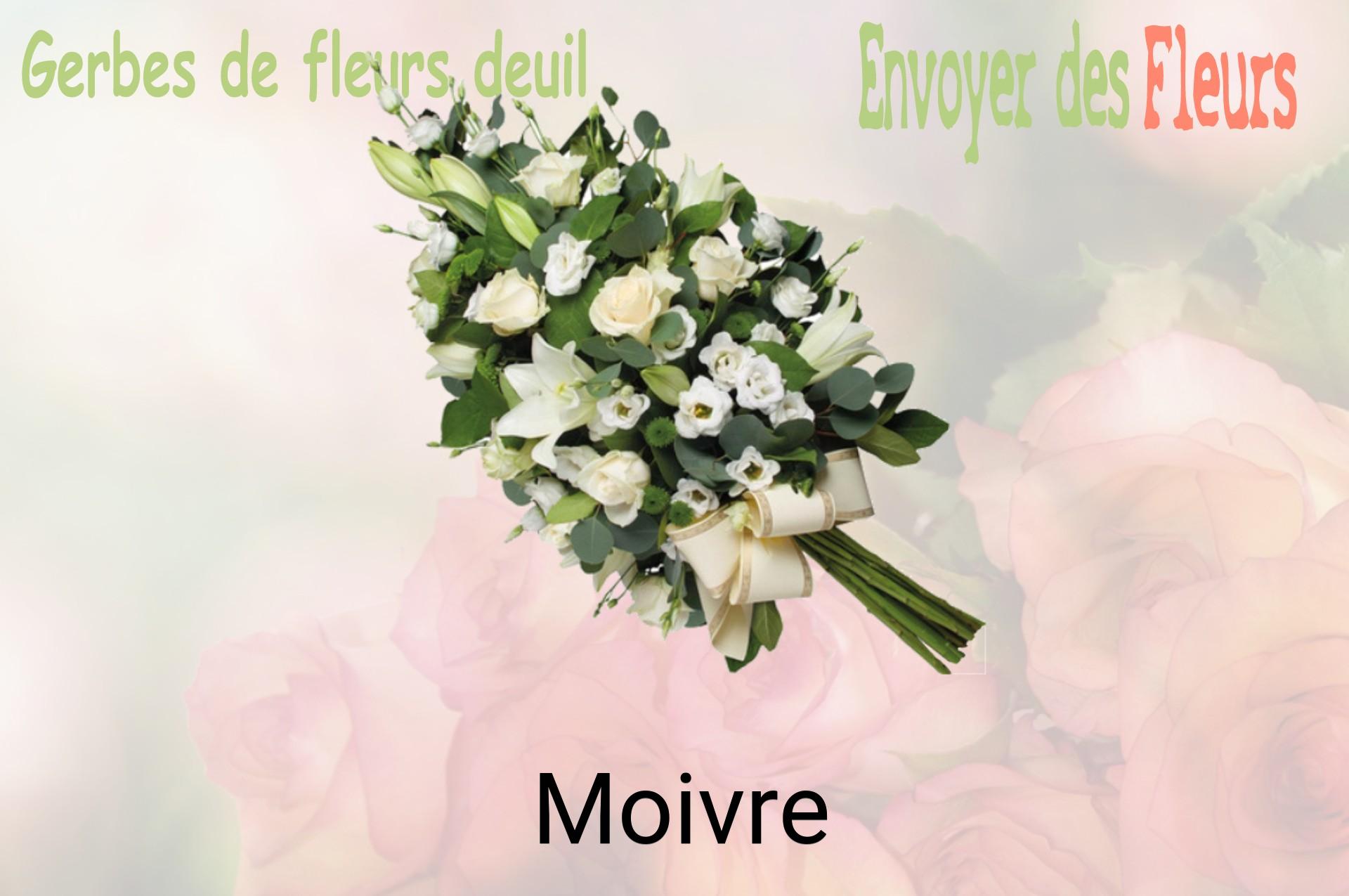 Gerbe de fleurs de deuil livrée à Moivre